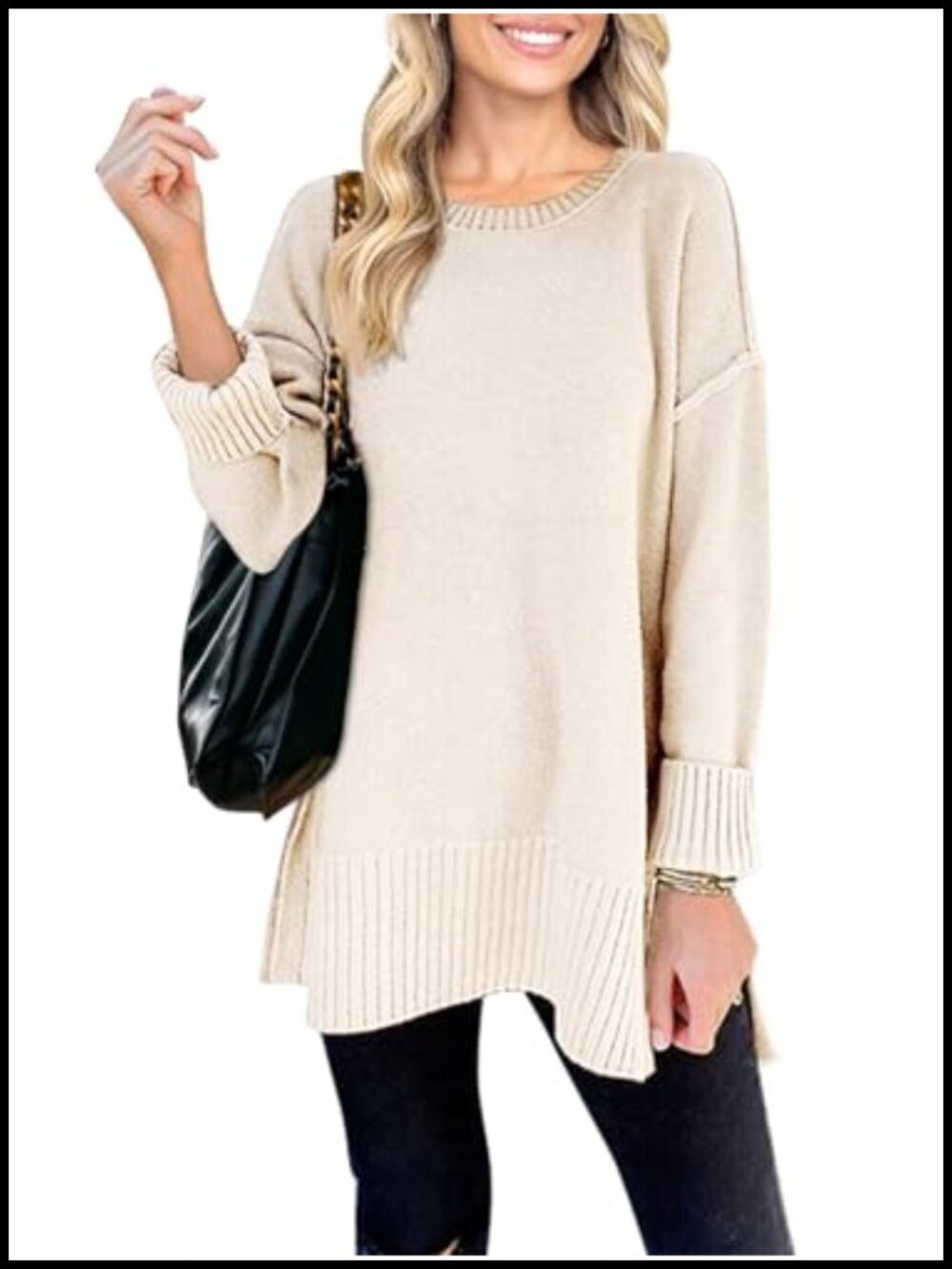 Oversized Tunic Sweater Pullover for Women Fall Winter